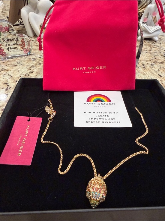 Kurt Geiger Accessories - NWT Kurt Geiger Eagle Head Pendant with Chain